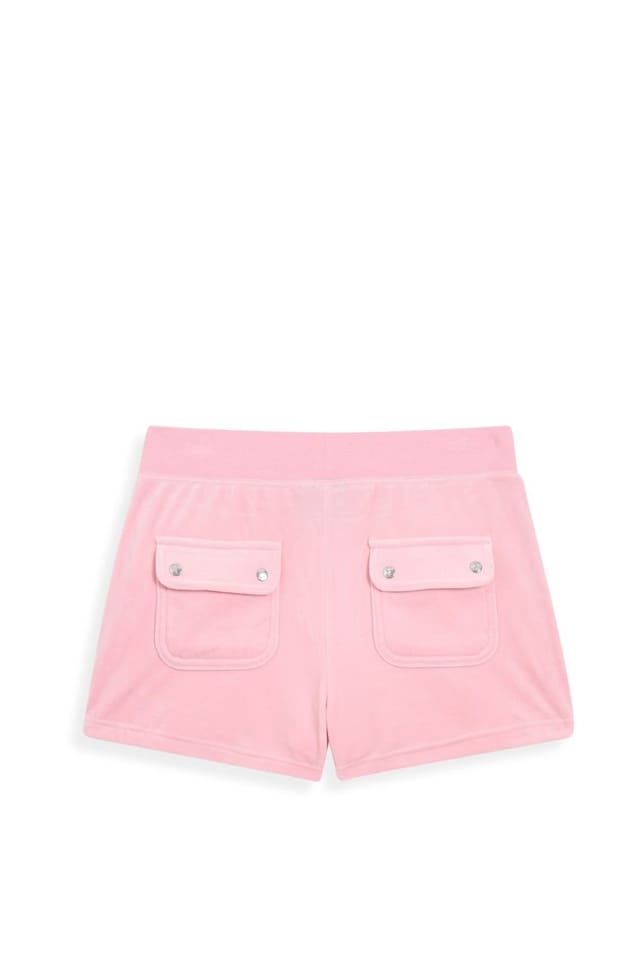 Juicy Couture Juicy Couture Women's Classic Velour Short With Back Pocket in Pink - 3