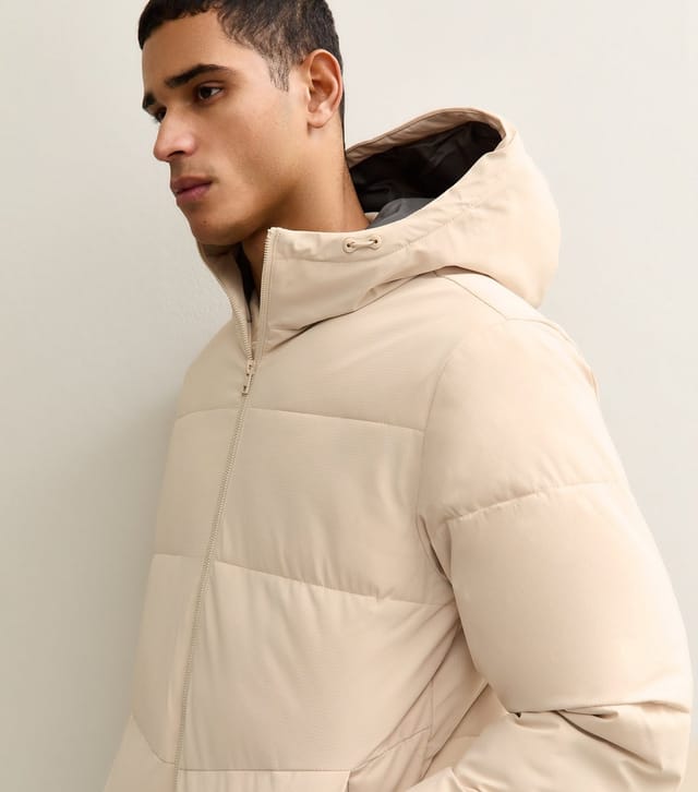 jack & jones Men's Cream Regular Puffer Jacket Jack & Jones New Look - 2