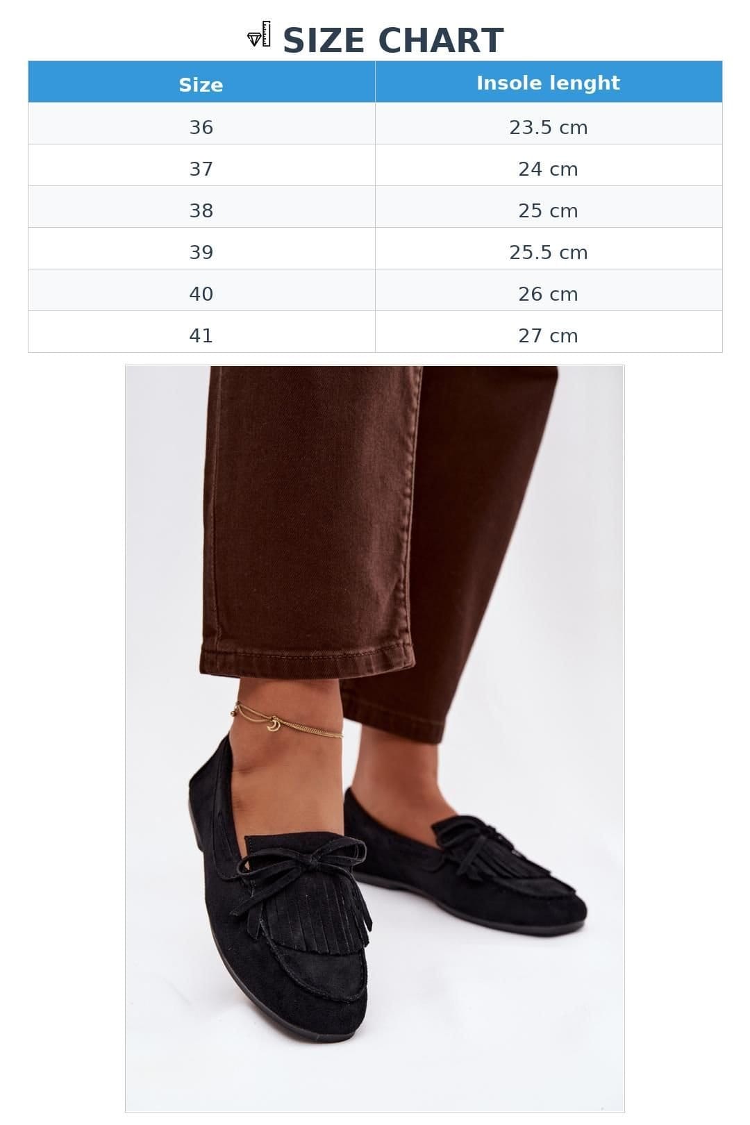 Love Lace Love Lace Women's Flat Suede Moccasins with Fringe & Bow Detail Shoes Slip On in Black - 4