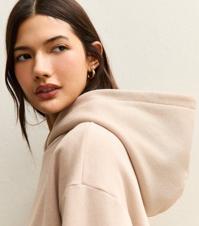 New Look Women's Mink Relaxed Drop Shoulder Hoodie New Look - 3