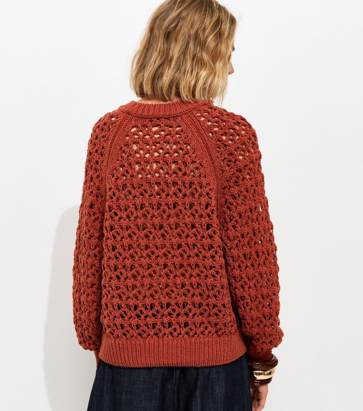 New Look Women's Rust Open Knit Jumper New Look - 4