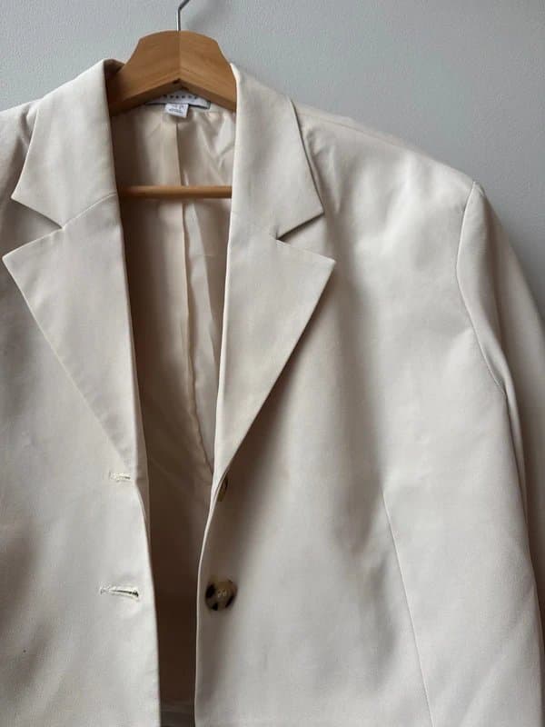 Topshop Topshop cream cropped blazer