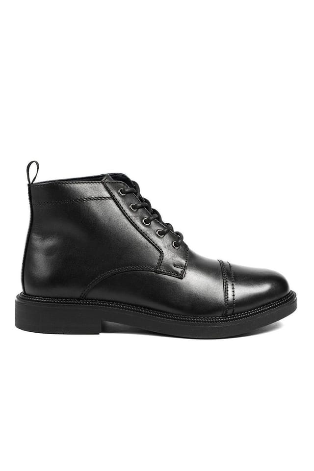 Jones Bootmaker Jones Bootmaker Men's Giuseppe Lace Up Leather Boots in Black - 2