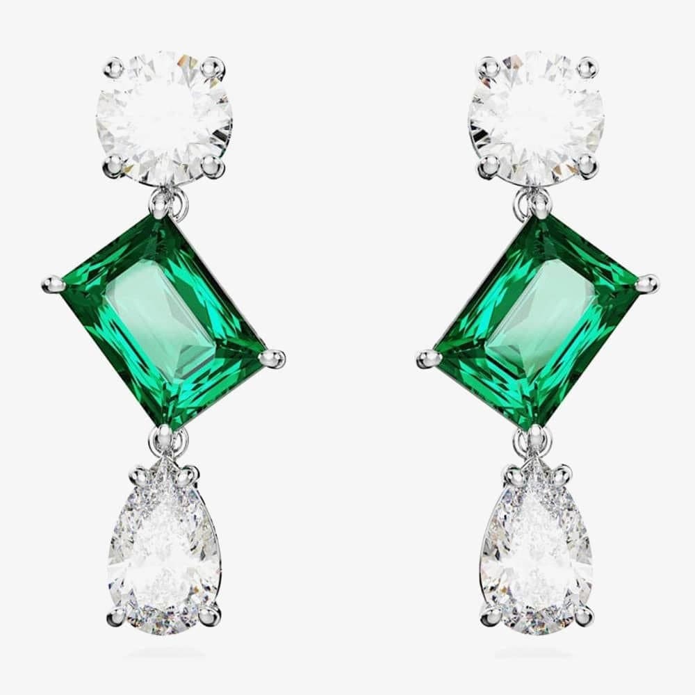 Swarovski Swarovski Mesmera Green Crystal Drop Earrings