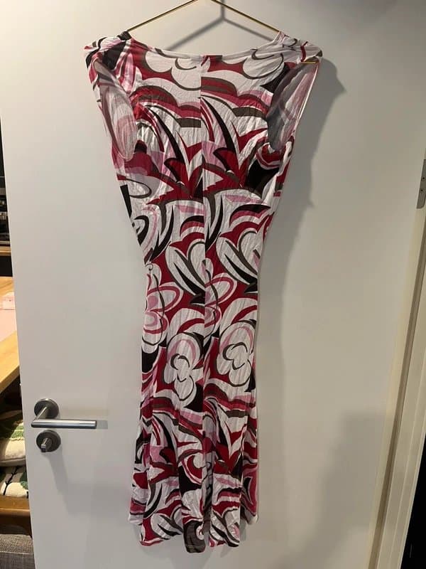 George George twist front paisley boho funky psychedelic print pattern v neck midi dress