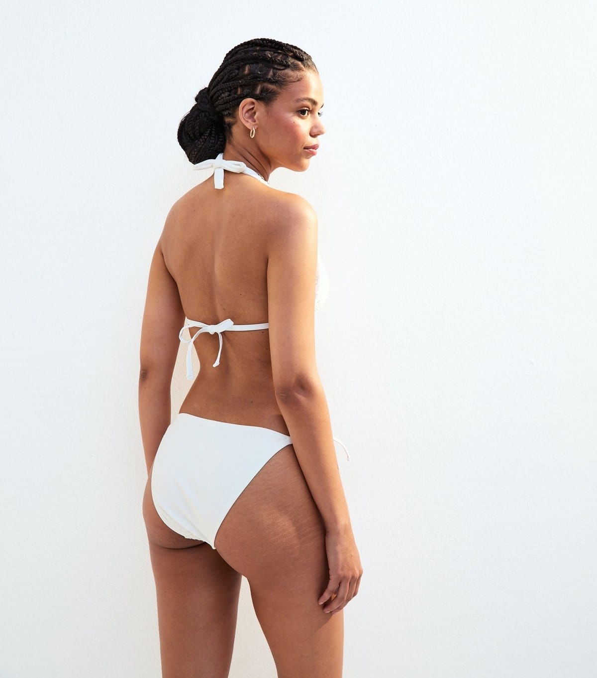 New Look Women's White Crochet Tie Side Bikini Bottoms New Look - 4
