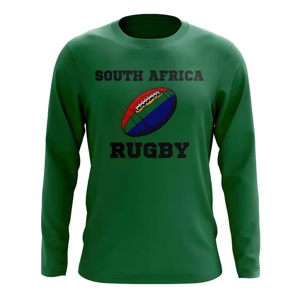 Springboks Springboks Men's Mens Rugby Ball Long Sleeve Tee Green - 1