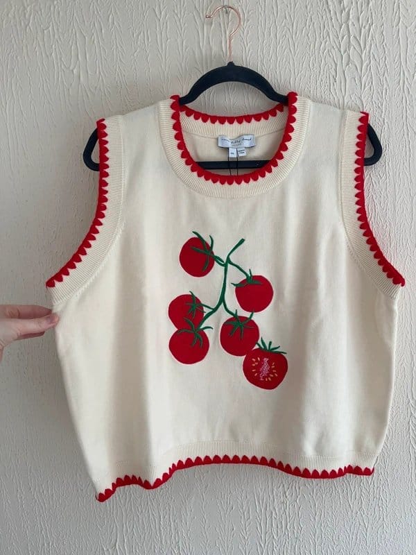 Never Fully Dressed Never fully dressed Tomato knit tank BNWT size XXL - 1