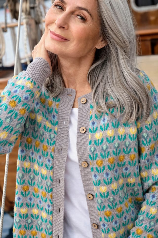 WoolOvers WoolOvers Women's Spring Tulip Cardigan - 2