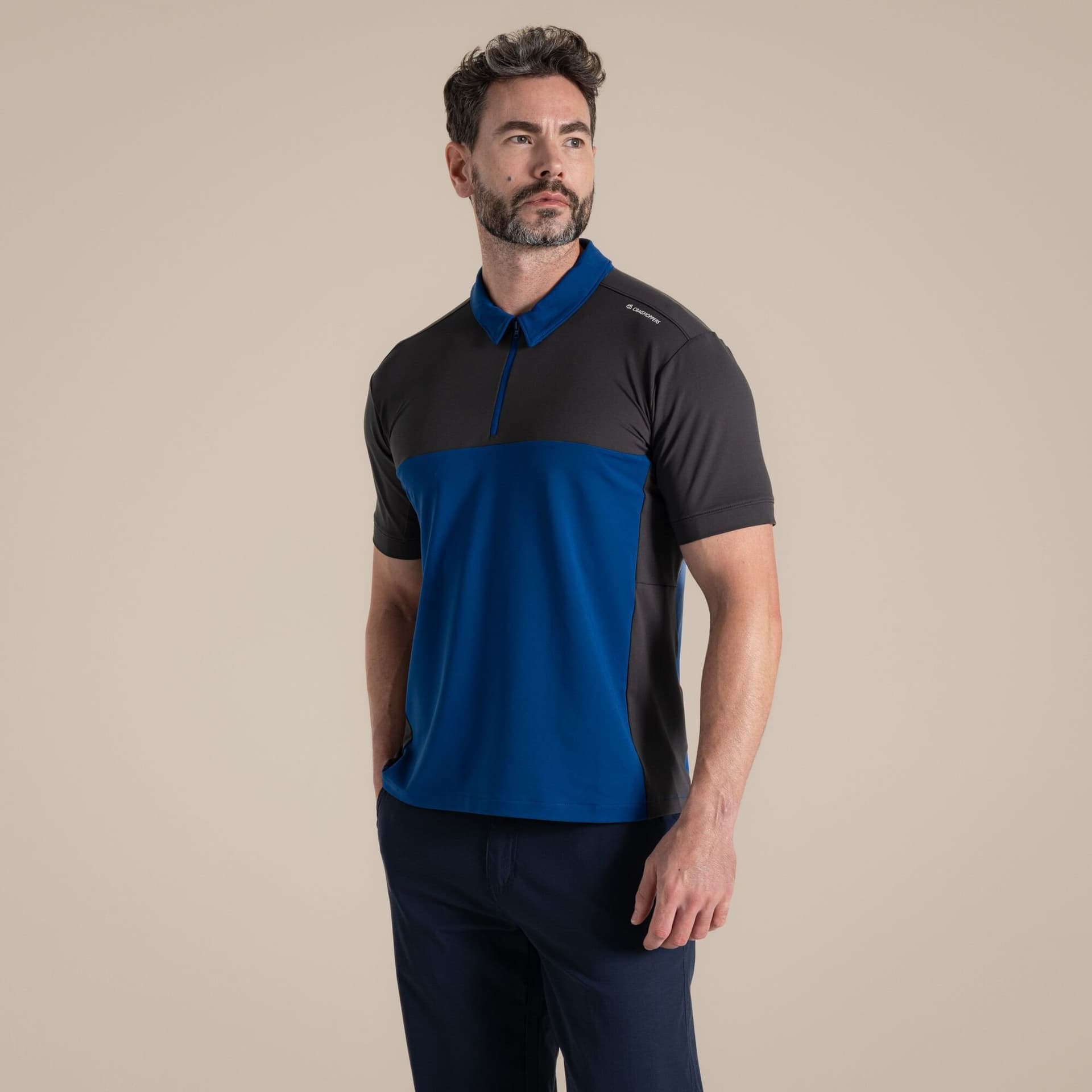 Craghoppers Craghoppers Men's NosiLife Avro Insect-Repellent Short Sleeved Golf Polo Shirt in Grey