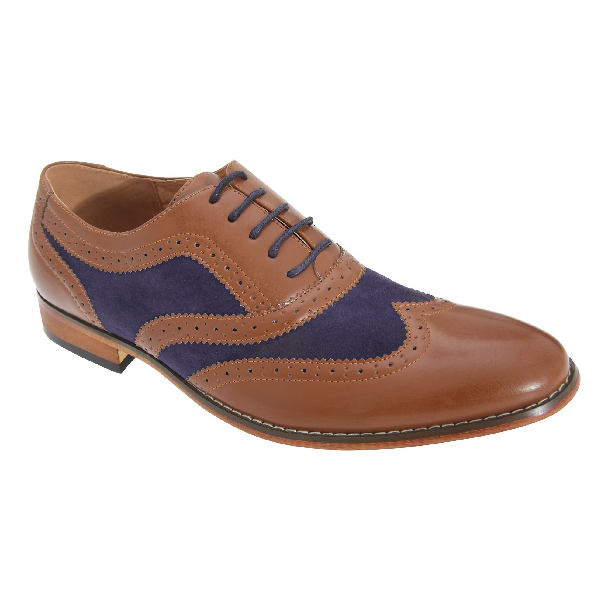 Goor Goor Men's 5 Eye Brogue Oxford Shoes in Navy - 3