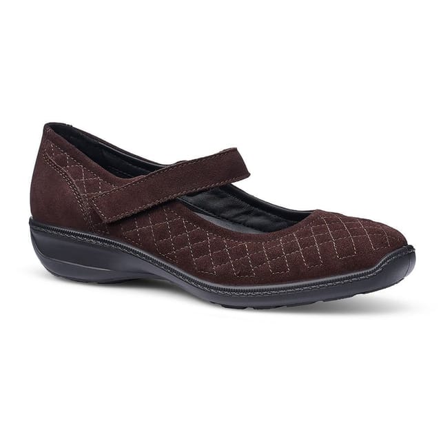 Hotter Hotter Women's Wide Fit 'Grateful' Mary Janes in Chocolate - 2