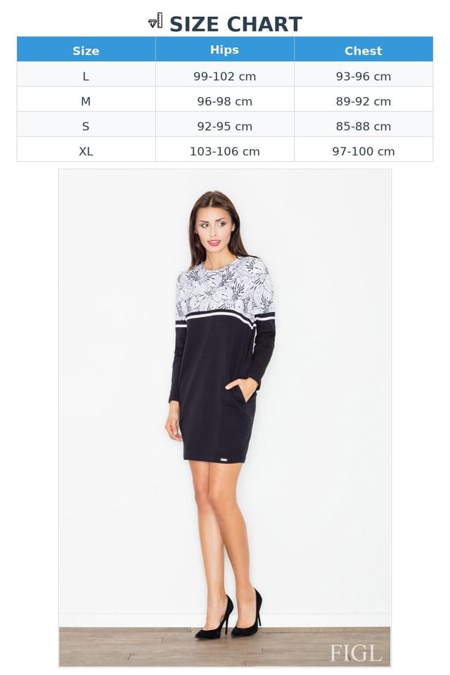 Love Lace Love Lace Women's Soft Cotton Overhead Dress Round Neck Pockets in Black - 2