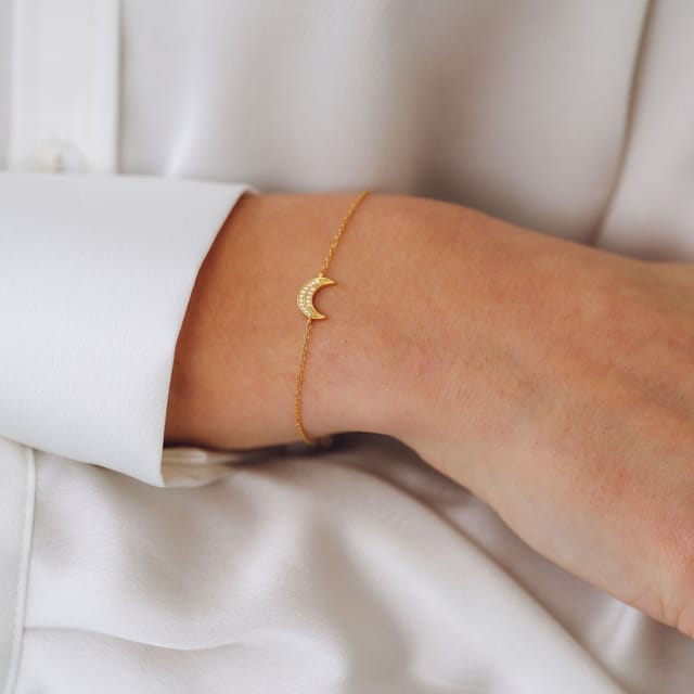 Gold Trip Gold Trip Women's Celestial Moon Bracelet in Gold - 2