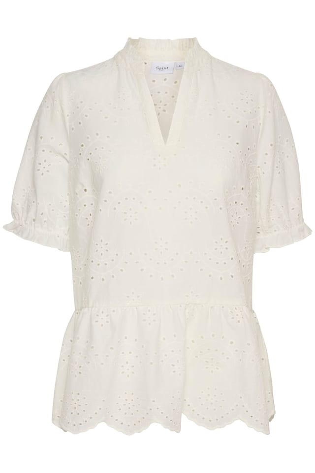 Saint Tropez Saint Tropez Women's Geleksa V-Neck Blouse in Off-White - 2