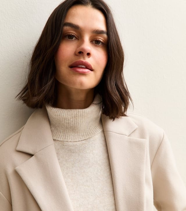 New Look Women's Off White Open Front Longline Coat New Look - 2