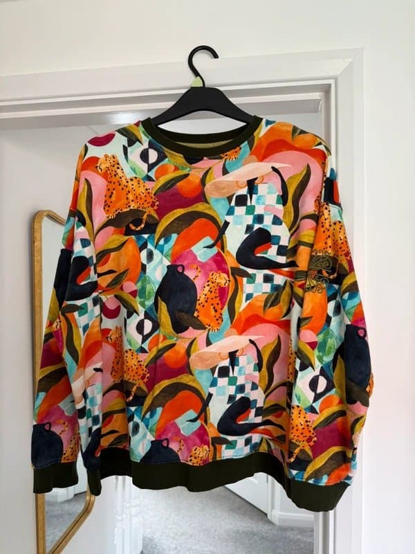 Never Fully Dressed Never fully dressed sweatshirt tropical print size 12