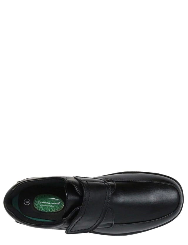 Cushion Walk Cushion Walk Men's Touch Fasten Wide Fit Shoe With Gel Pad in Black - 3