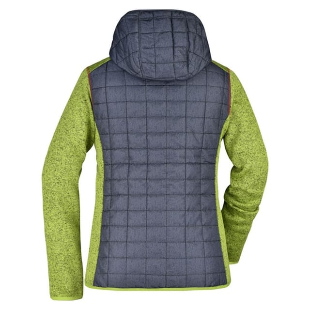 James and Nicholson James and Nicholson Women's Knitted Hybrid Jacket in Dark Grey - 2