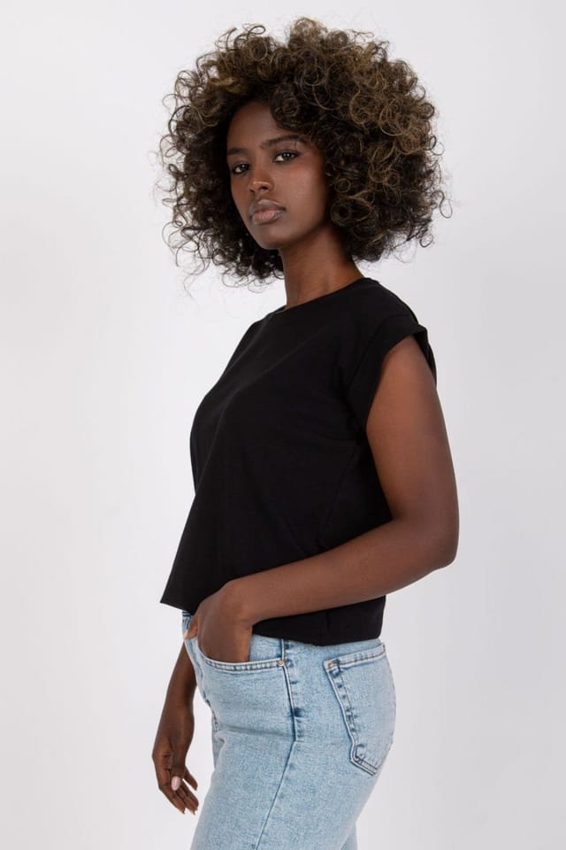 Love Lace Love Lace Women's Everyday Straight Cut Short Sleeve T-Shirt Style 168472 in Black - 2
