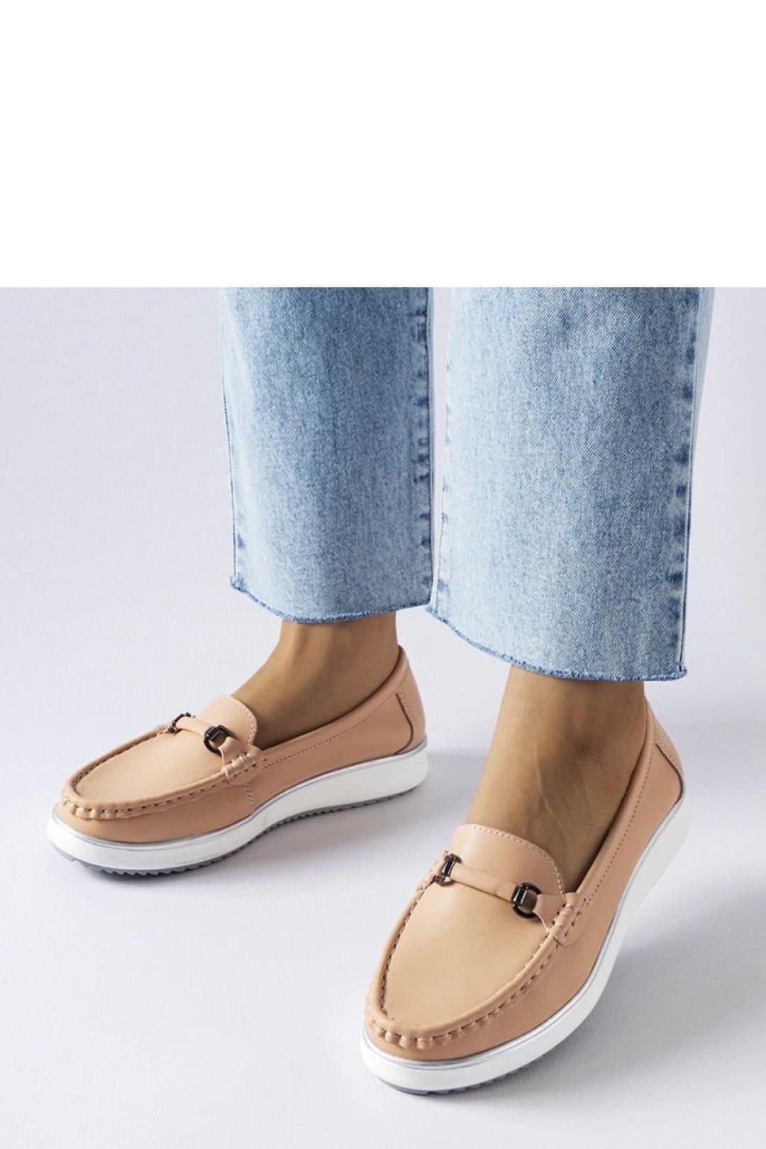 Love Lace Love Lace Nude Moccasin Loafers with Insole & Rubber Sole
