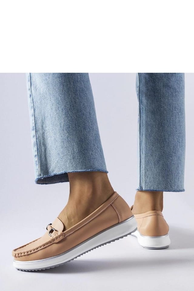 Love Lace Love Lace Women's Moccasin Slip On Loafers with Insole & Rubber Sole in Nude - 2