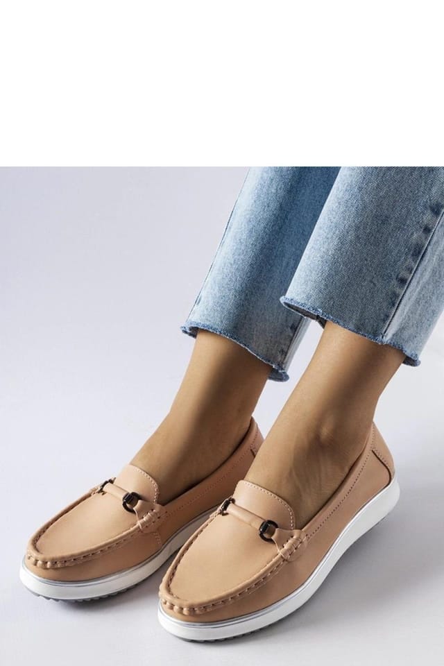 Love Lace Love Lace Women's Moccasin Slip On Loafers with Insole & Rubber Sole in Nude - 3