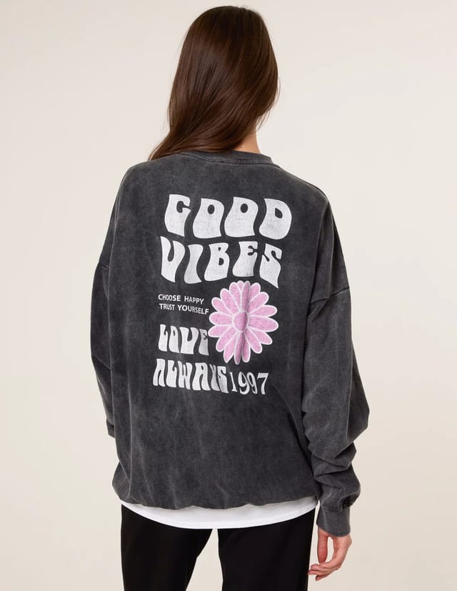 Blue Vanilla Good Vibes Sweatshirt - 2
