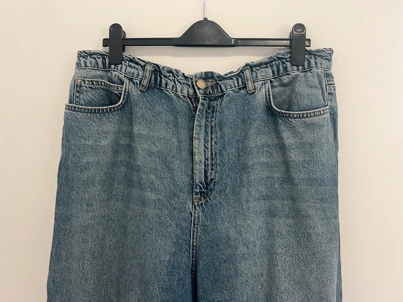 Mint Velvet Blue High-Waisted Mom Jeans UK 18