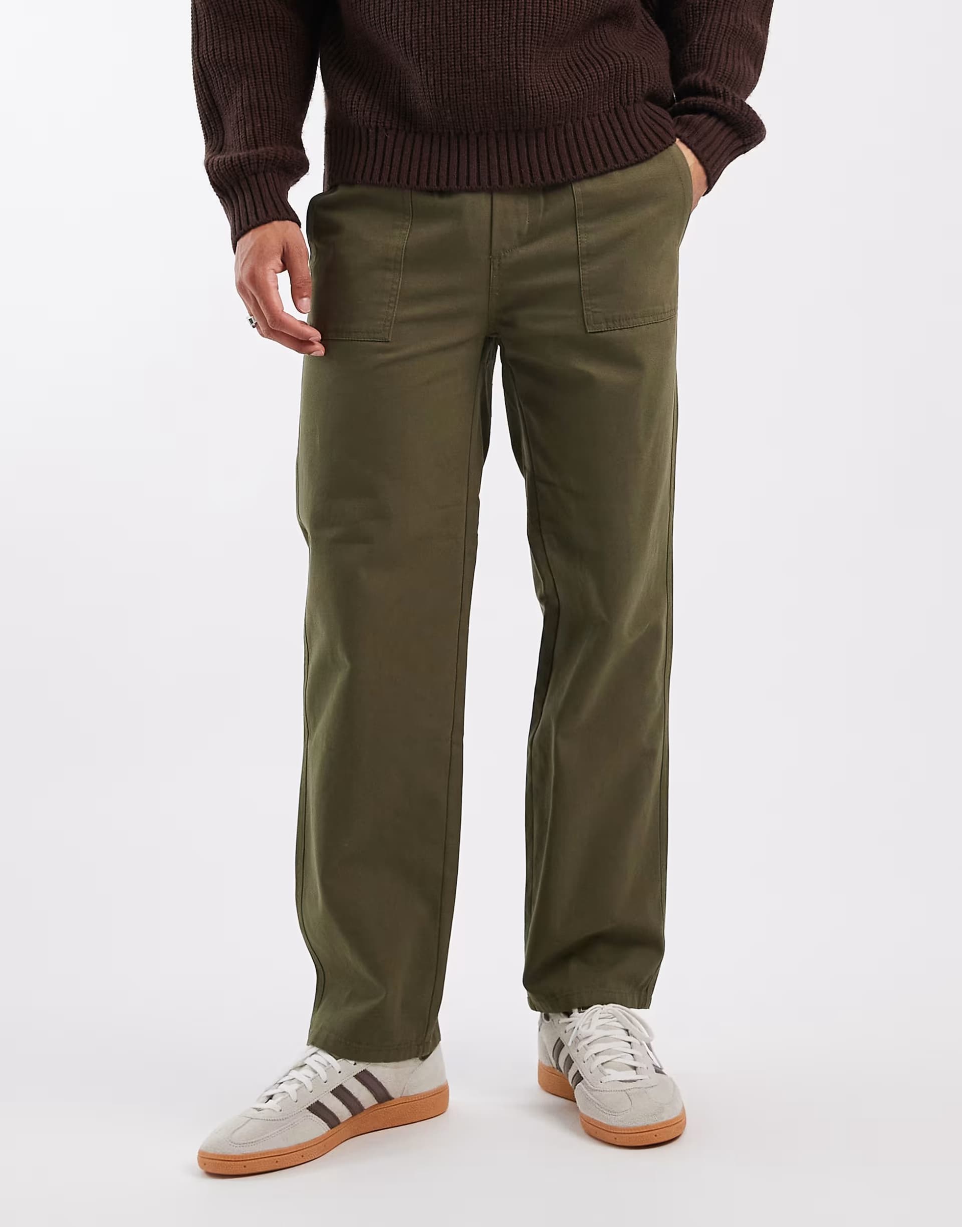ASOS ONLY & SONS relaxed fit trouser in khaki