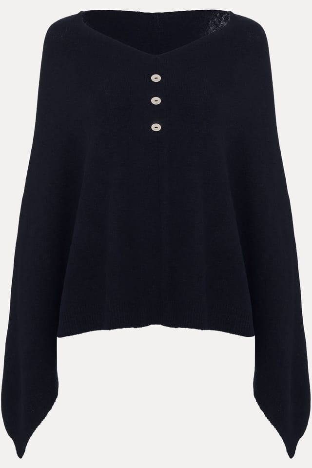 Phase Eight Phase Eight Women's Smart Poncho in Dark Navy - 2