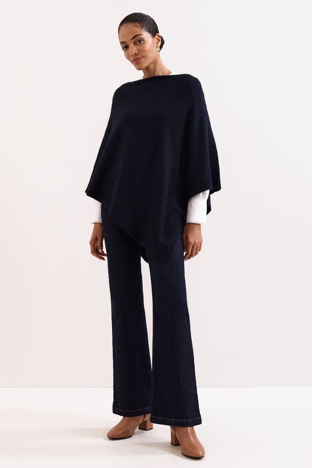 Phase Eight Phase Eight Women's Smart Poncho in Dark Navy - 3