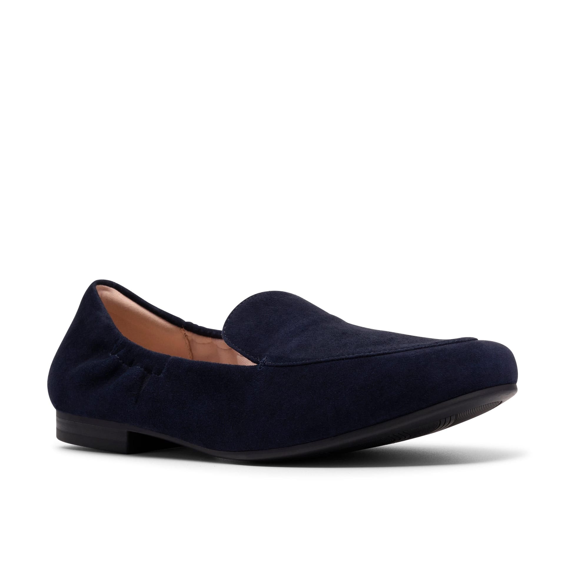 Clarks Clarks Women's Tamna Pure Navy Suede Loafers, Slip Ons - 4