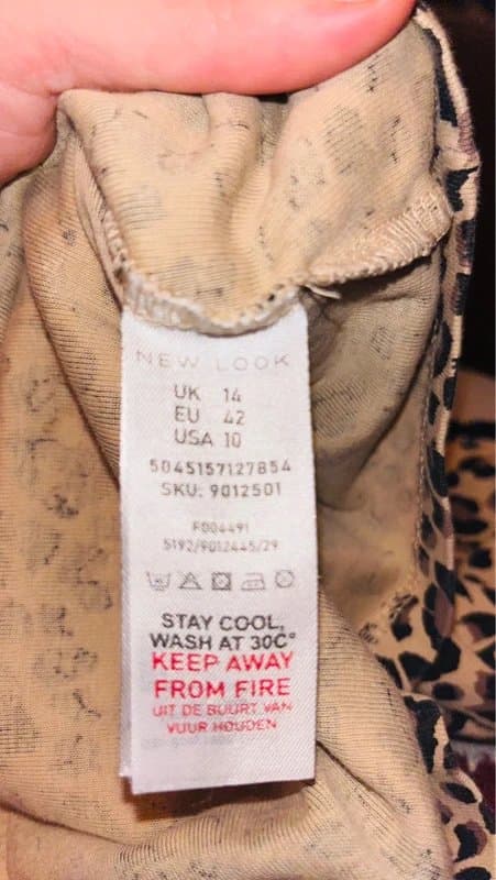 New Look Leopard print cami vest top size 14