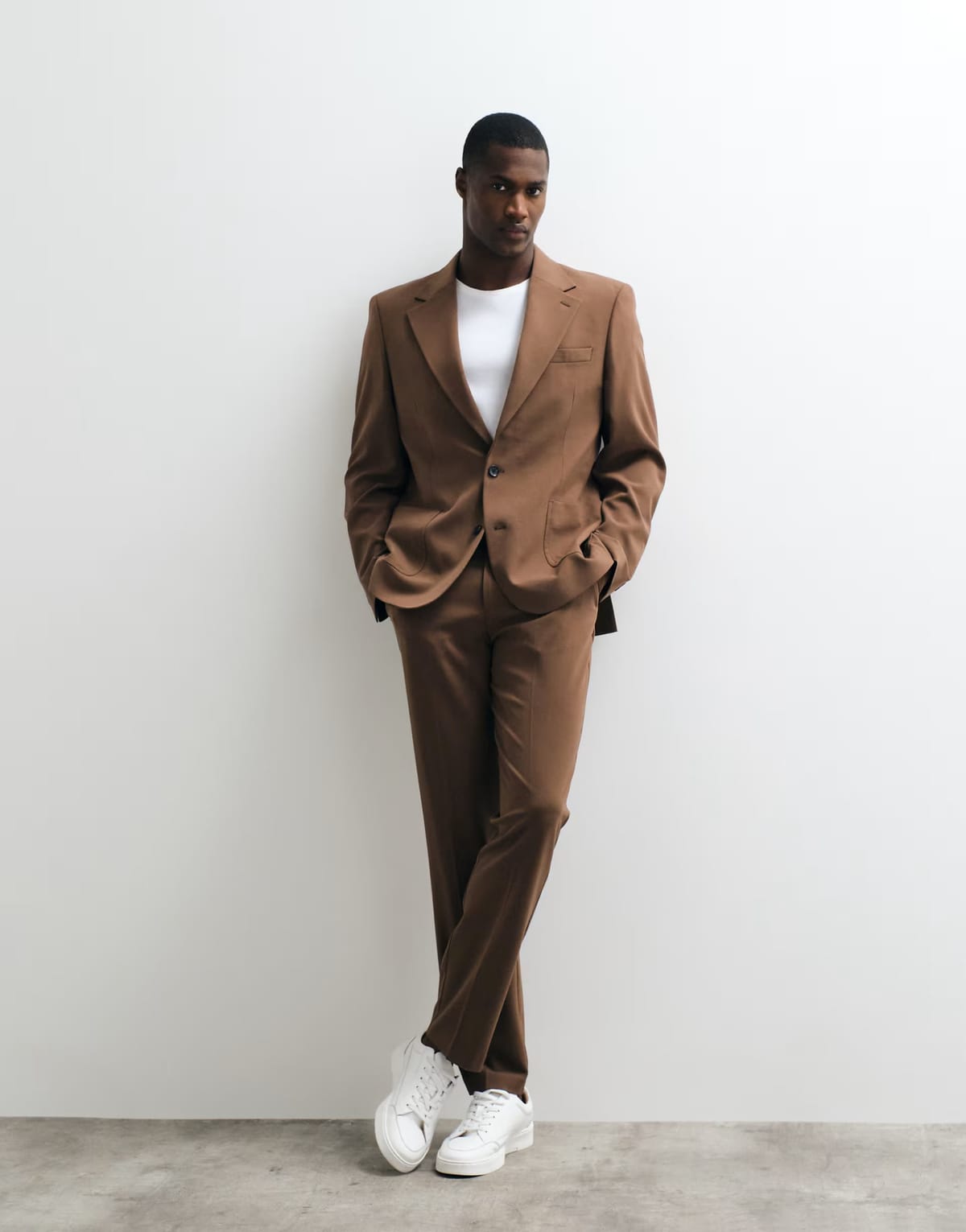 ASOS ASOS DESIGN FlexMax™ slim suit trousers in dark brown - 1