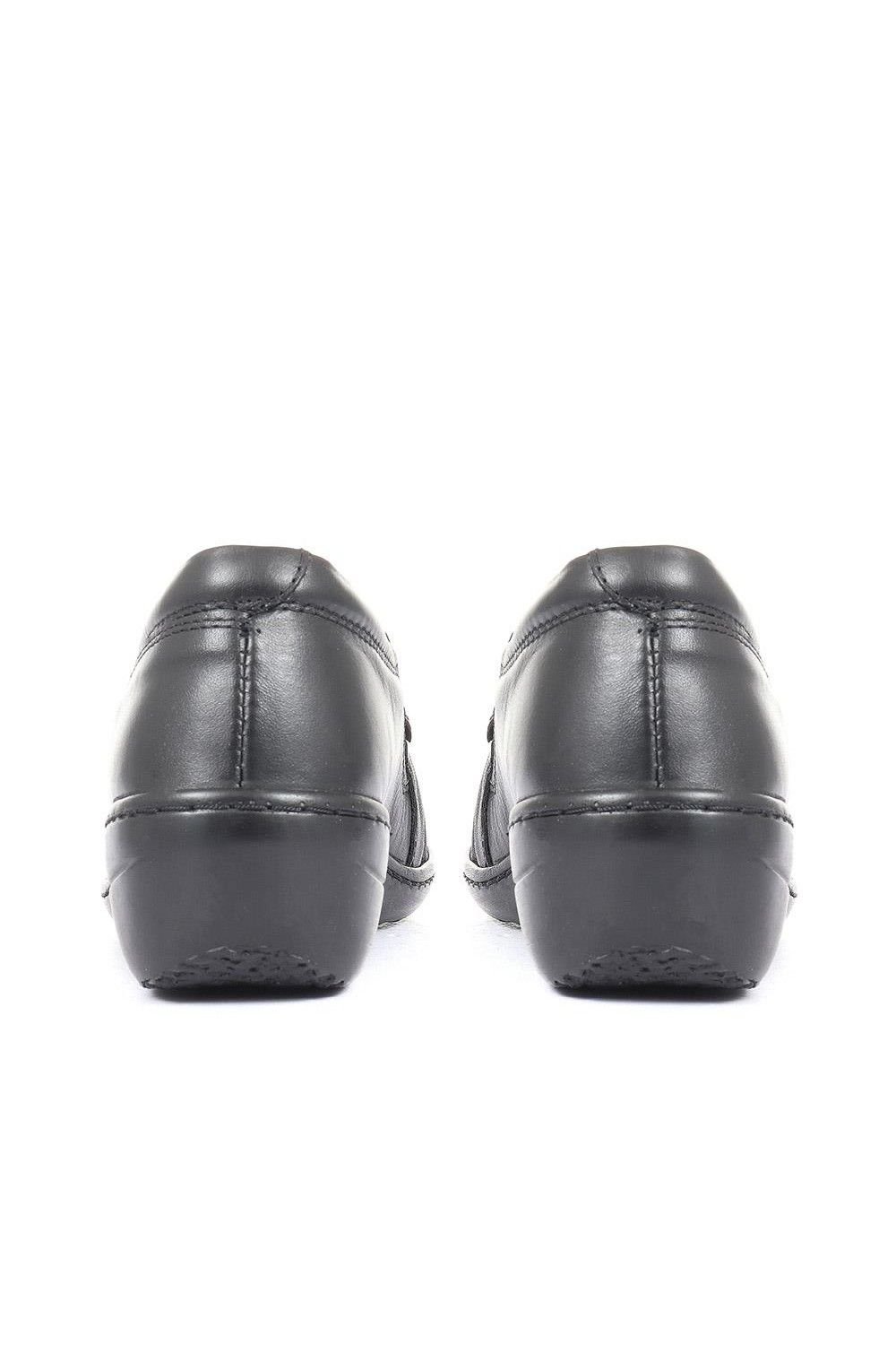 Pavers Pavers Women's Handmade Slip-On Leather Shoes in Black - 3