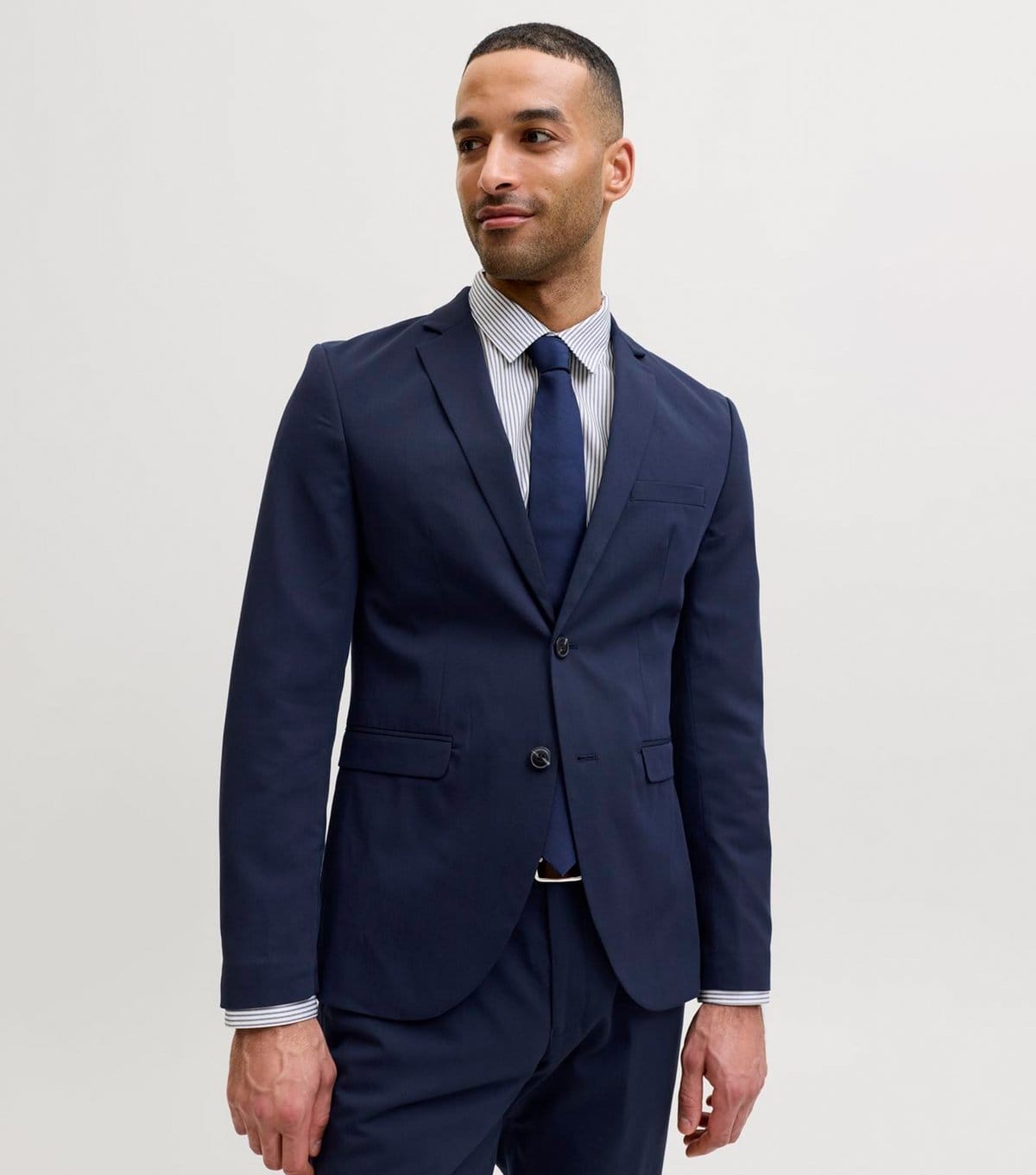 jack & jones Men's Navy Button Front Blazer Jack & Jones New Look - 1