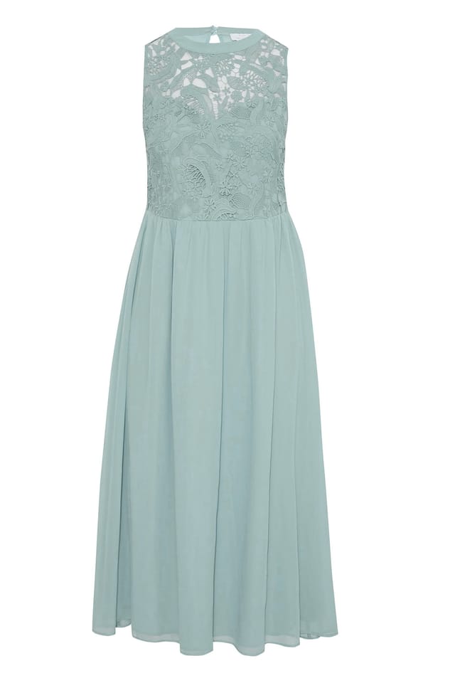 Yours Yours Women's Chiffon Maxi Dress in Pale Blue - 2