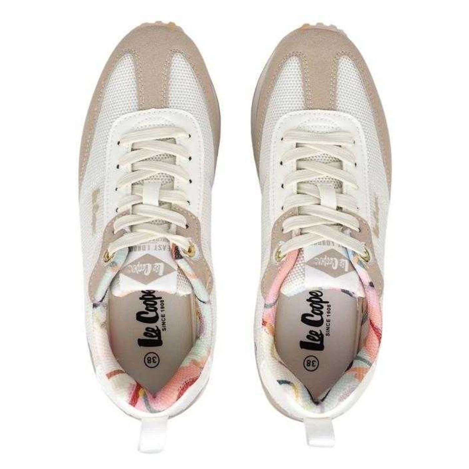 Lee Cooper Lee Cooper Women's Logo Trainers in Medium Beige - 4