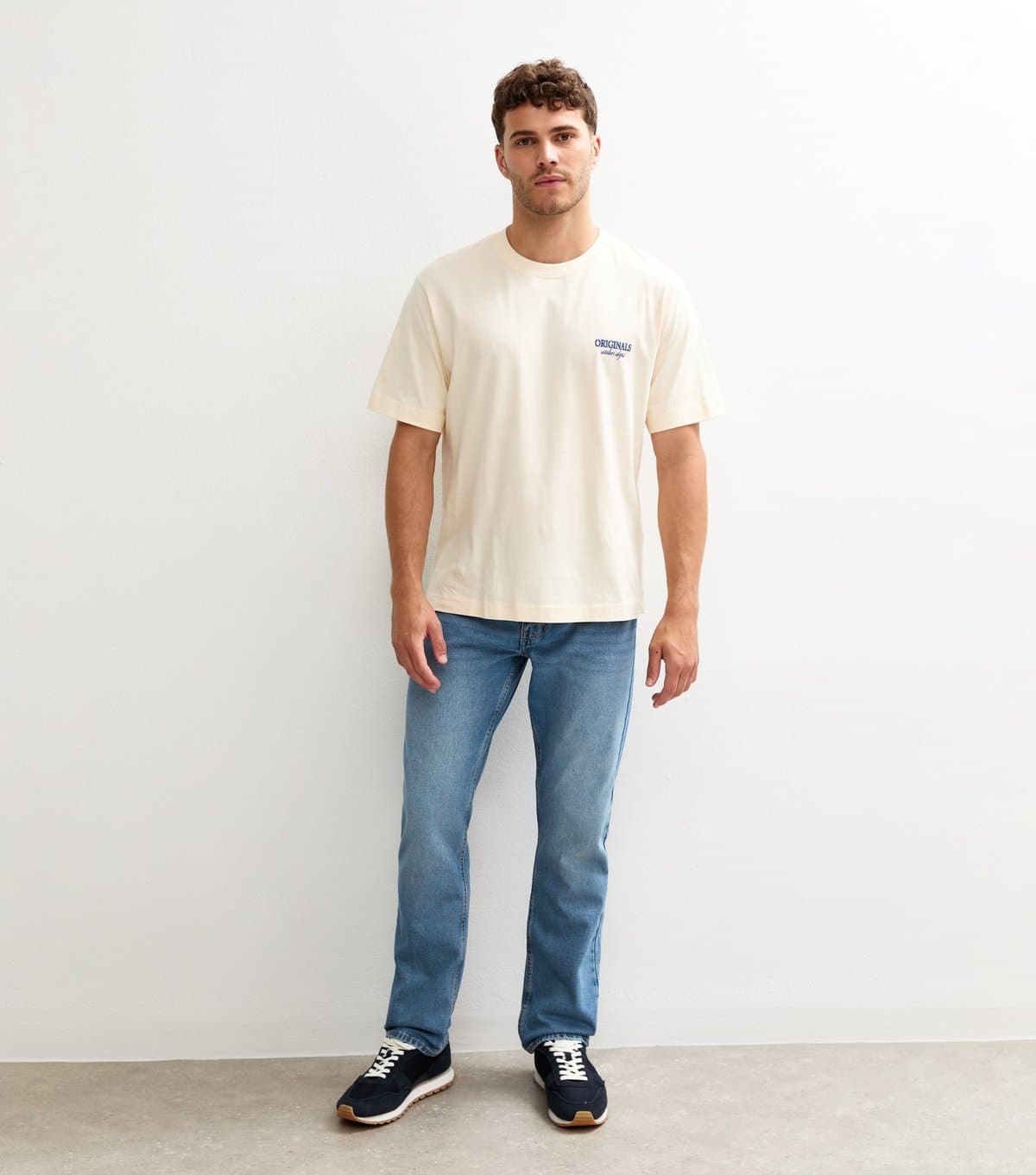 New Look Men's Blue Relaxed Straight Jeans New Look