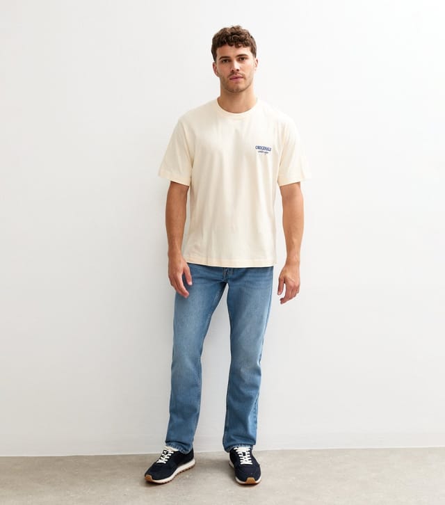 New Look Men's Blue Relaxed Straight Jeans New Look - 2