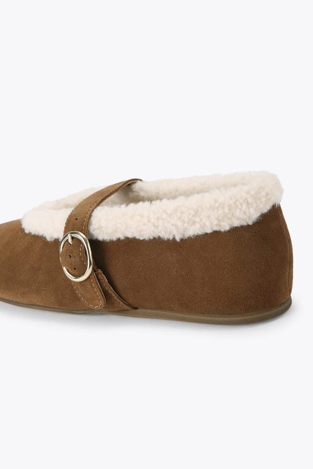 Steve Madden STEVE MADDEN Women's 'Lodge Brown' Suede Flats in Brown - 3