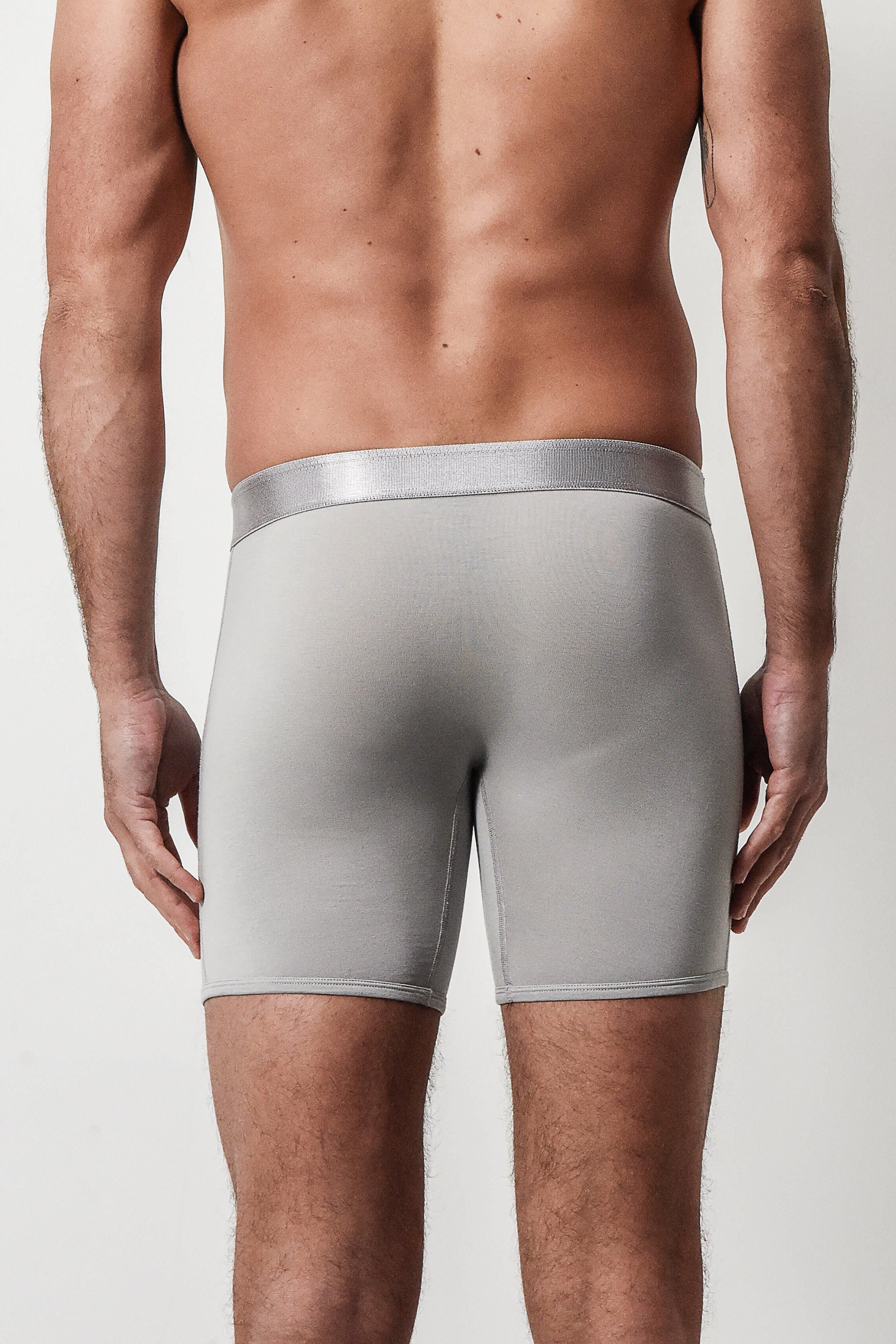 Arlo Hudson Arlo Hudson Men's Plain Tencel™ Boxer in Light Grey - 2