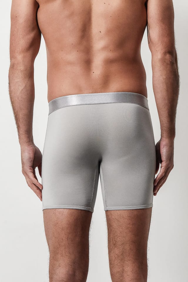 Arlo Hudson Arlo Hudson Men's Plain Tencel™ Boxer in Light Grey - 2