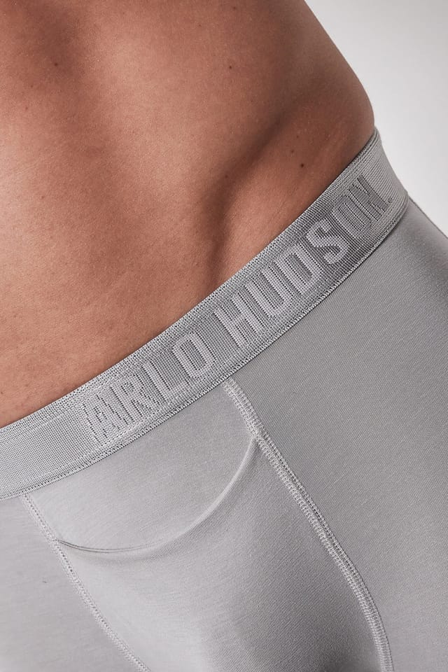 Arlo Hudson Arlo Hudson Men's Plain Tencel™ Boxer in Light Grey - 3