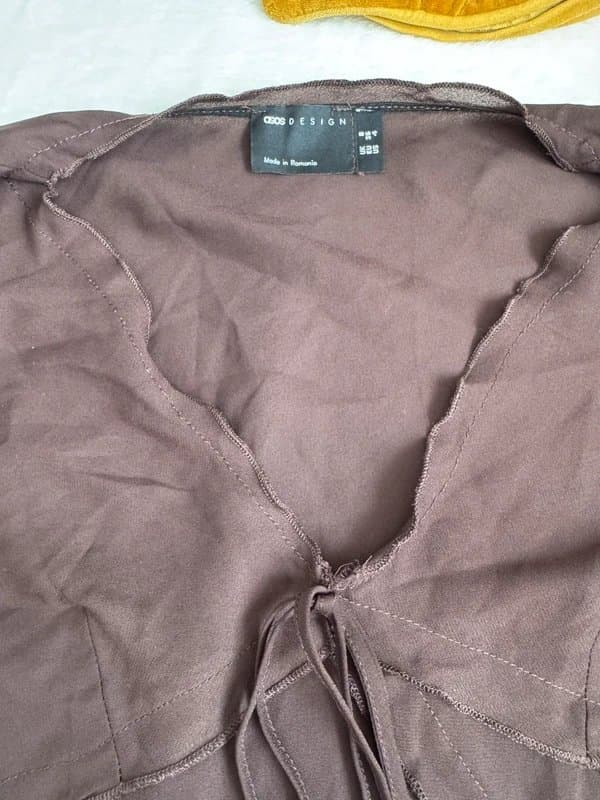 ASOS Design Brown chiffon dress