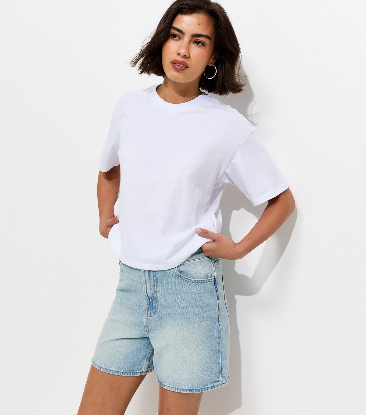 New Look Women's White Cotton Boxy T-Shirt New Look - 2