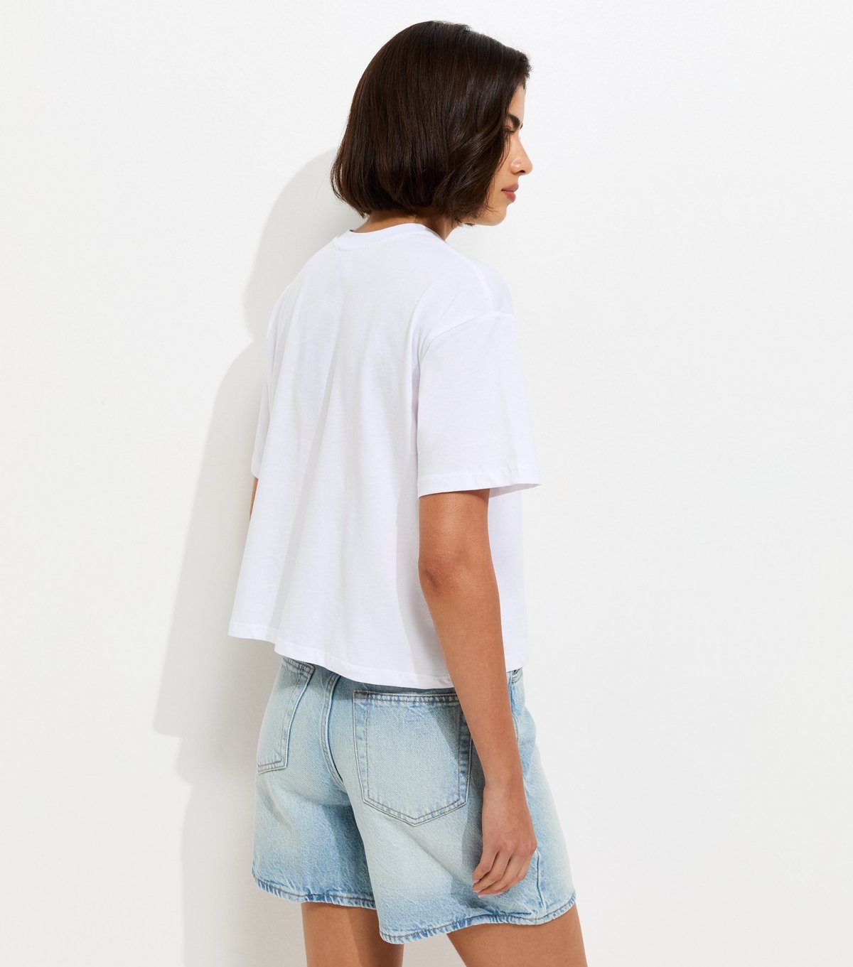 New Look Women's White Cotton Boxy T-Shirt New Look - 4