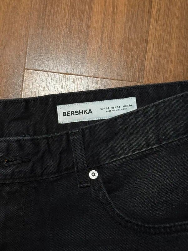 Bershka Berskha Flared Jeans Black / Grey