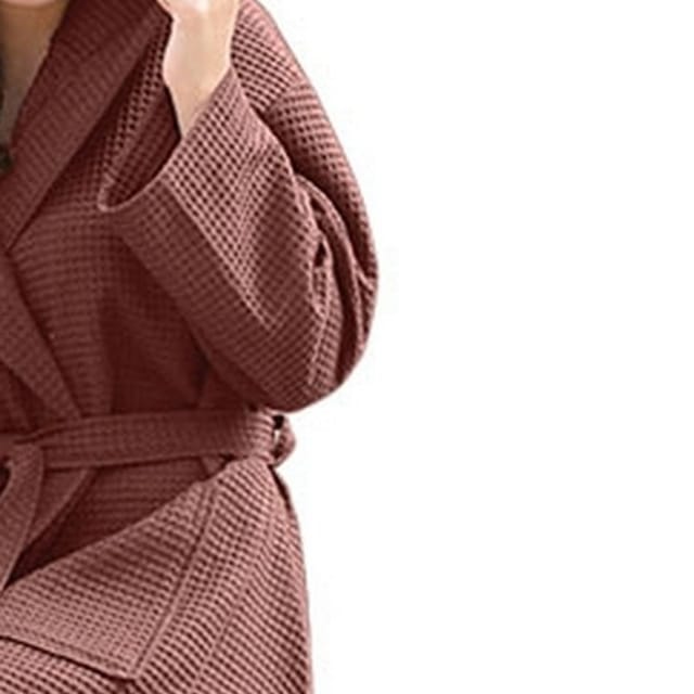 ARTG ARTG Women's Robezz Waffle Hooded Dressing Gown in Cerise - 2